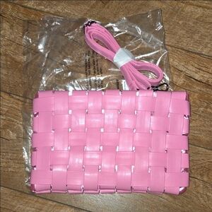 Summer & Rose Pink Weave Crossbody